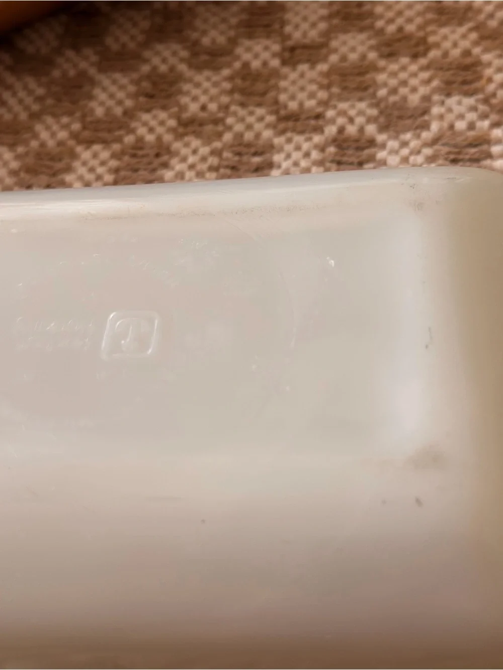Vintage ANCHOR HOCKING FIRE KING LOAF PAN 441 ONE QUART VEGETABLE HARVEST 5 X 9